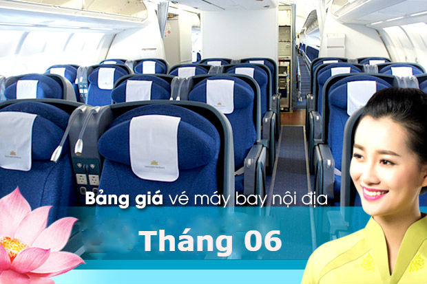 Giá vé máy bay Vietnam Airlines nội địa tháng 6/2022