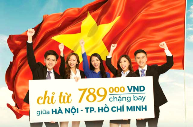 Vietnam Airlines khuyến mãi: Mừng giải phóng thủ đô, chỉ 789.000Đ cho chặng giữa Hà Nội và Tp.HCM