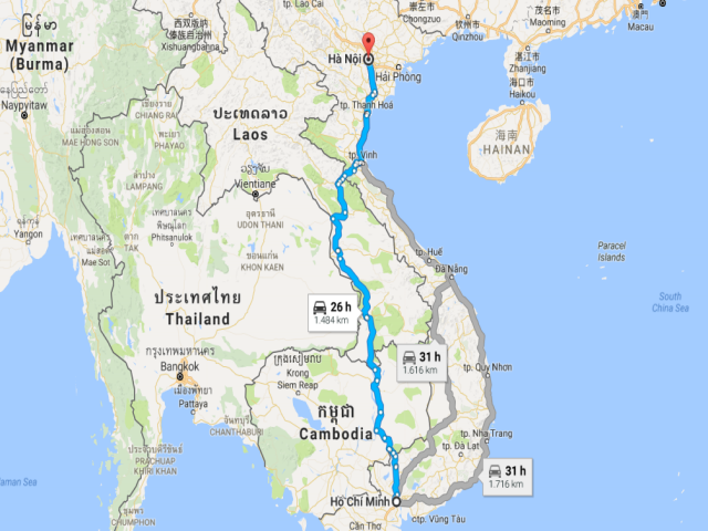 Từ tp.hcm đến Hà Nội bao nhiêu km bằng máy bay?