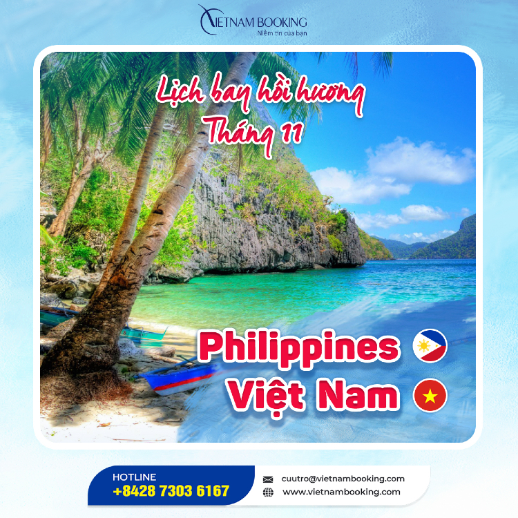 vé máy bay từ Philippines về Việt Nam