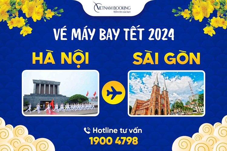 vé máy bay Tết 2024 Hà Nội đi Sài Gòn