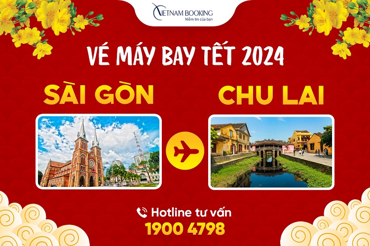 vé máy bay Tết 2024 Sài Gòn đi Chu Lai