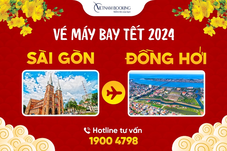 vé máy bay Tết 2024 Sài Gòn đi Đồng Hới