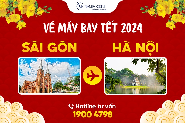 vé máy bay Tết 2024 Sài Gòn đi Hà Nội