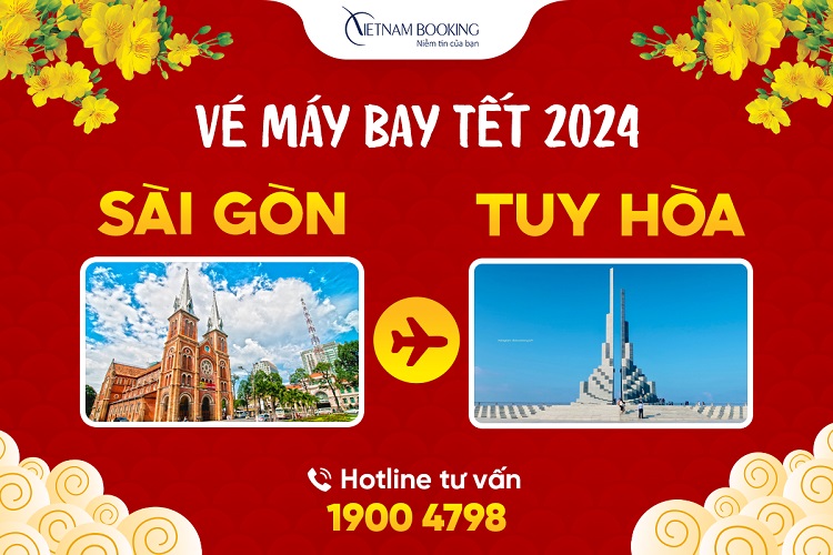 vé máy bay Tết 2024 Sài Gòn đi Tuy Hòa