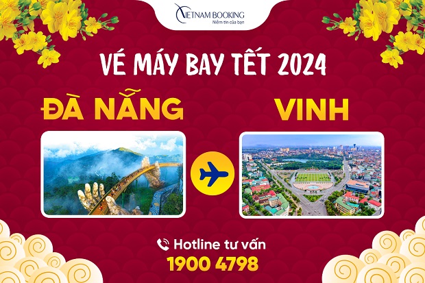 Săn vé máy bay Tết Đà Nẵng đi Vinh giá rẻ, ưu đãi Tết 2024